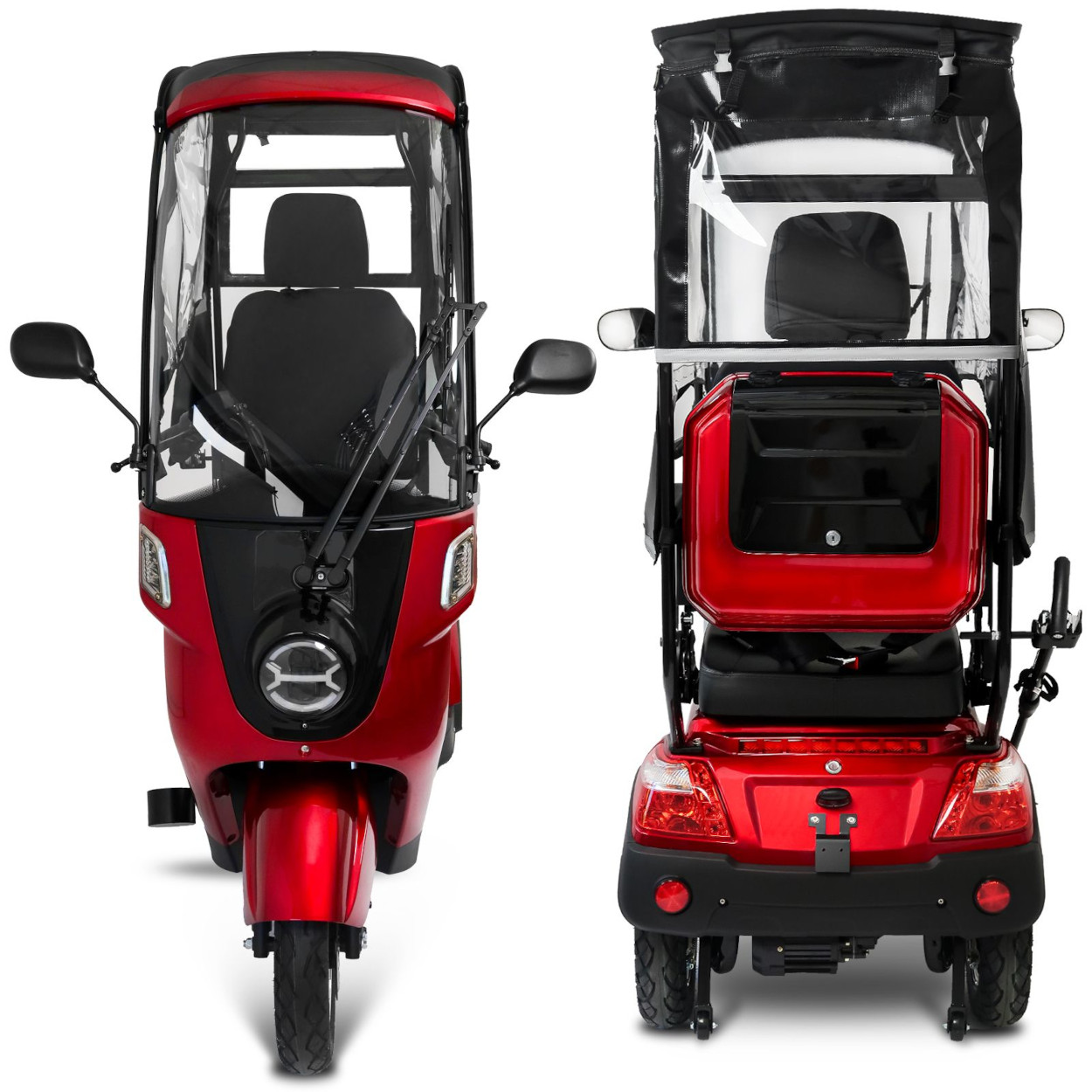 Elektroroller Scoody E3 Trike DS3 mit Dach Kabinenroller Dreiradroller E-Roller E-Scooter 1000W Lithium Akku