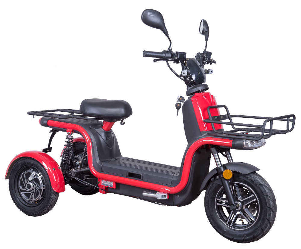Dreirad Scoody E Trike ZT-29B rot 45 km/h 2x800 Watt Lithium-Ionen mit 2 Akkus B-Ware Elektroroller E-Scooter E-Roller Dreiradroller