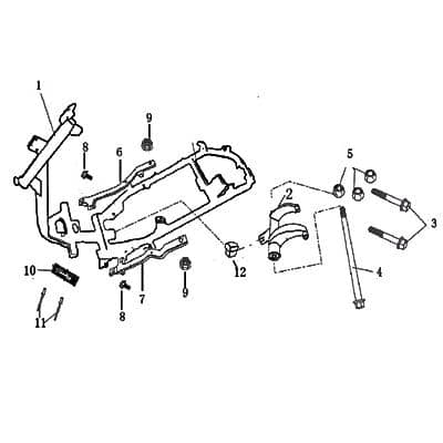 Motorhalterachse M10x1.25x245mm Rex RS450 Roller 50ccm 4Takt Motorroller.de Motorachse Motorträgerachse Motorschwingenachse Motorwippenachse Scooter