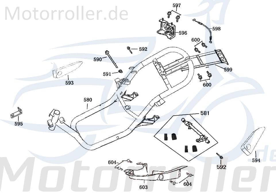 ZNEN Bundschraube ZNEN Florett 2.0 50 City 90020-B08-9000 Motorroller.de Maschinenschraube Flanschschraube Flansch-Schraube Maschinen-Schraube Moped