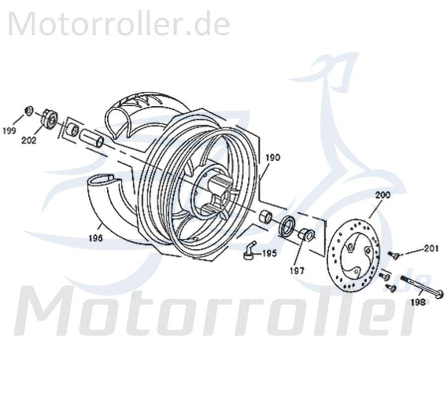 Kreidler Florett 2.0 50 City Bremsscheibe 50ccm 2Takt 45121-B08-9000 Motorroller.de Scheibenbremse Vorderbremse Scheiben-Bremse Bremsplatte ZNEN