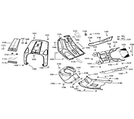 Dekorsatz REX Genua Frontverkleidung Motorroller 740880