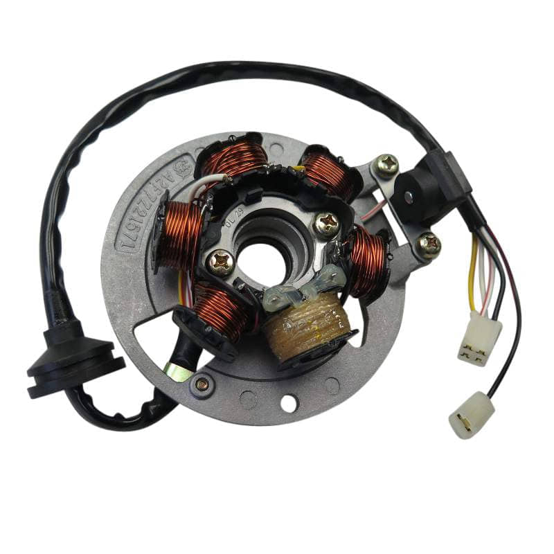 Adly Lichtmaschine Stator Fox Plus 50 FP-50 50ccm 2Takt Motorroller.de Ankerplatte Zündplatte Zündgrundplatte Lichtmaschinenspulen Generatorplatte