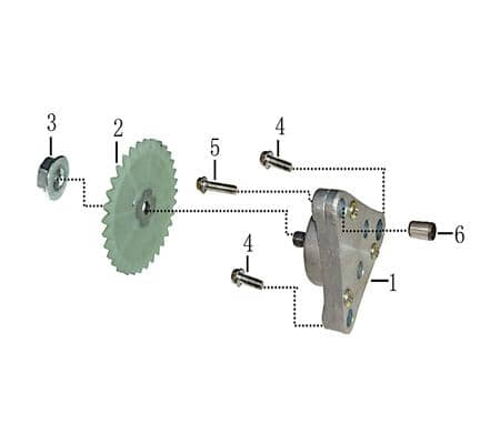 Bundmutter M6 weiss verzinkt Rex RS450 Roller 25 703904 Motorroller.de Sechskantmutter Flanschmutter Sechskant-Mutter Flansch-Mutter Bund-Mutter