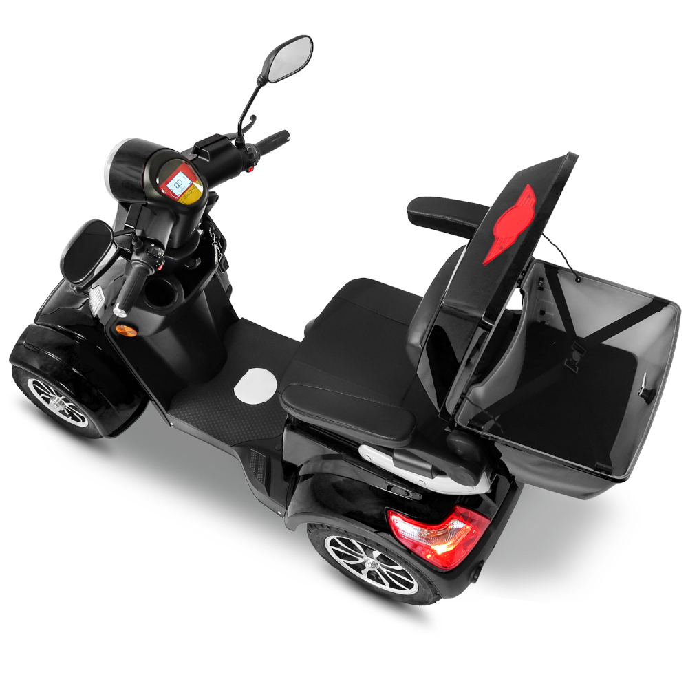 E-Quad Scoody E4 Shopper V3 25 km/h schwarz 1000 Watt Lithium-Akku Elektroroller Seniorenroller E-Scooter