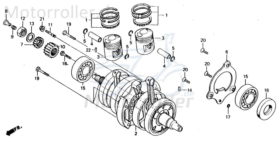 Chunlan Chopper Öldüse Motorrad 125ccm 4Takt 244FM.04-04 Motorroller.de Moped Ersatzteil Service Inpektion Direktimport
