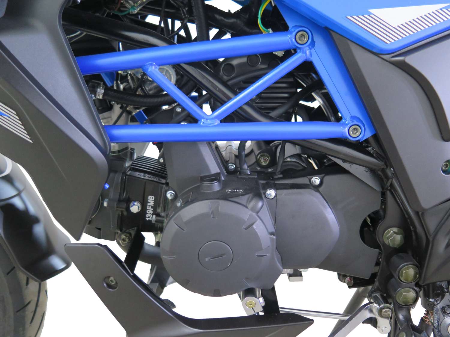 Motorrad Fighter 50 FR-S blau 45 km/h Euro 5 Schaltmoped Mokick 50ccm 4 Takt Kleinkraftrad Krad