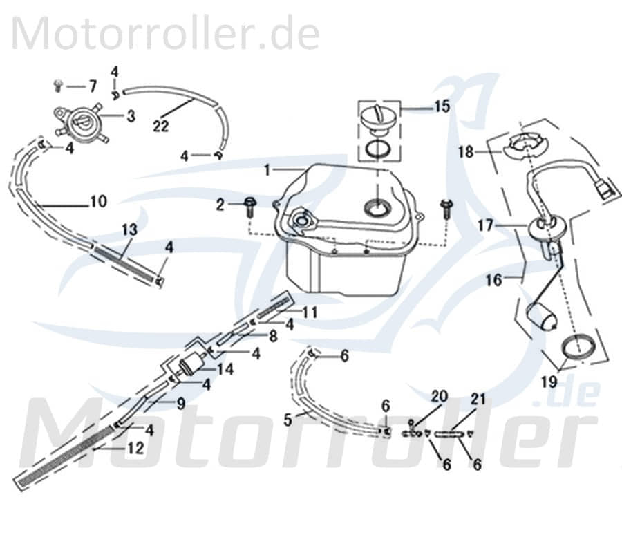 Kreidler Galactica 3.0 LC 50 DD Benzinschlauch 741457 Motorroller.de Kraftstoffschlauch Kraftstoffleitung Gummischlauch Benzin-Schlauch