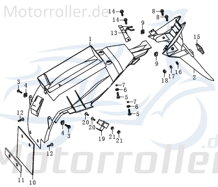Qingqi STREET 125 DD Schraube M6x12mm 125ccm 4Takt 91531 Motorroller.de Bundschraube Maschinenschraube Flanschschraube Flansch-Schraube Bund-Schraube