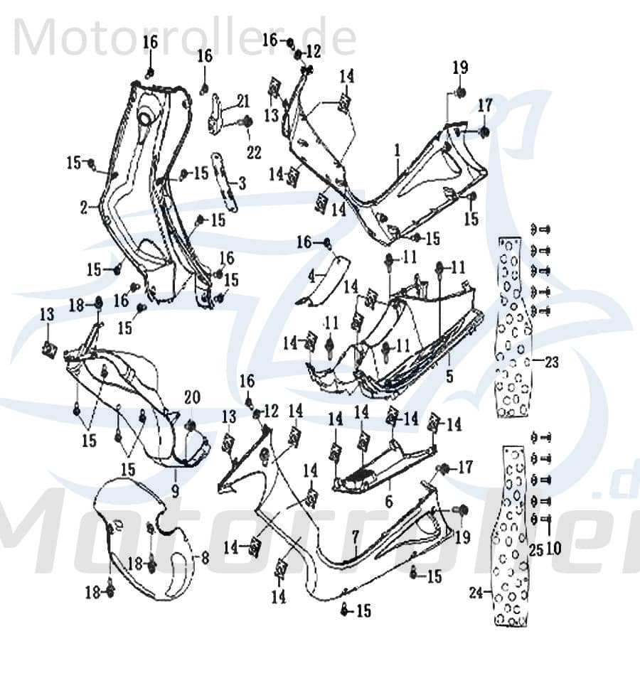 SMC Unterlegscheibe Generic Sirion 50 U-Scheibe B07020000505 Motorroller.de Distanzhalter Washer Beilagscheibe Ausgleichsscheibe Distanz-Scheibe