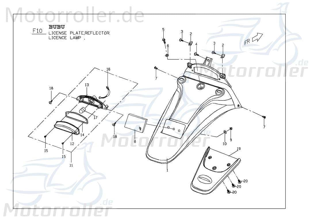 PGO Reflektor Big Max 50 Katzenauge Strahler 50ccm 2Takt Motorroller.de Rückstrahler Seitenreflektor 125ccm-4Takt Scooter Ligero RS 50 Ersatzteil