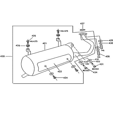 Rex Palermo Auspuff Endschalldämpfer 50ccm 4Takt 740598 Motorroller.de Auspuffanlage Endtopf Auspuff-Anlage Auspufftopf Auspuffendtopf 50ccm-4Takt