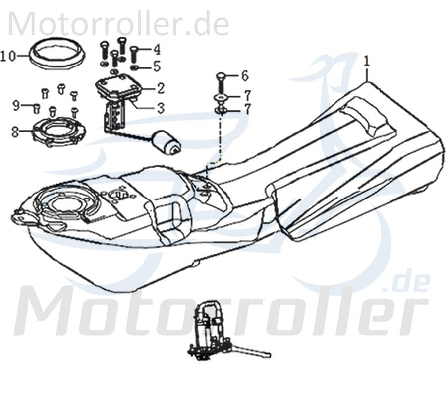 Kreidler DICE GS/SM 125 Pro Flansch Tankeinfüllstutzen 781181 Motorroller.de