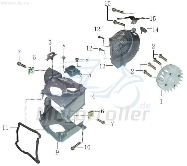 Dichtung Gebläsegehäuse 4Takt 50ccm Jonway YYGY0500107