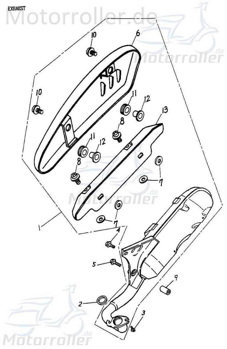 Adly Bundschraube M6x18mm Maschinenschraube Quad 50ccm 2Takt Motorroller.de Flanschschraube Flansch-Schraube Maschinen-Schraube Bund-Schraube ATV UTV