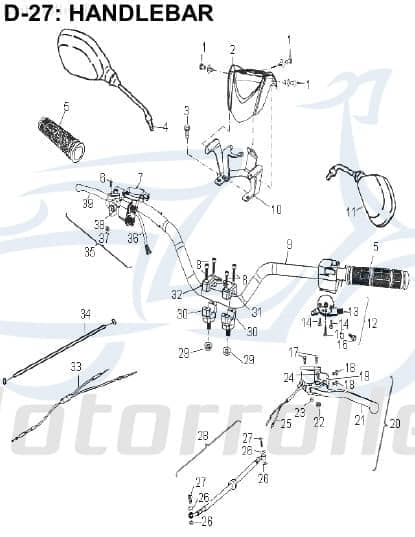 AEON Bremslichtschalter links rechts oben Quad 180ccm 4Takt Motorroller.de Bremsschalter Stop-Schalter Bremslicht-Schalter Stoplichtschalter ATV UTV