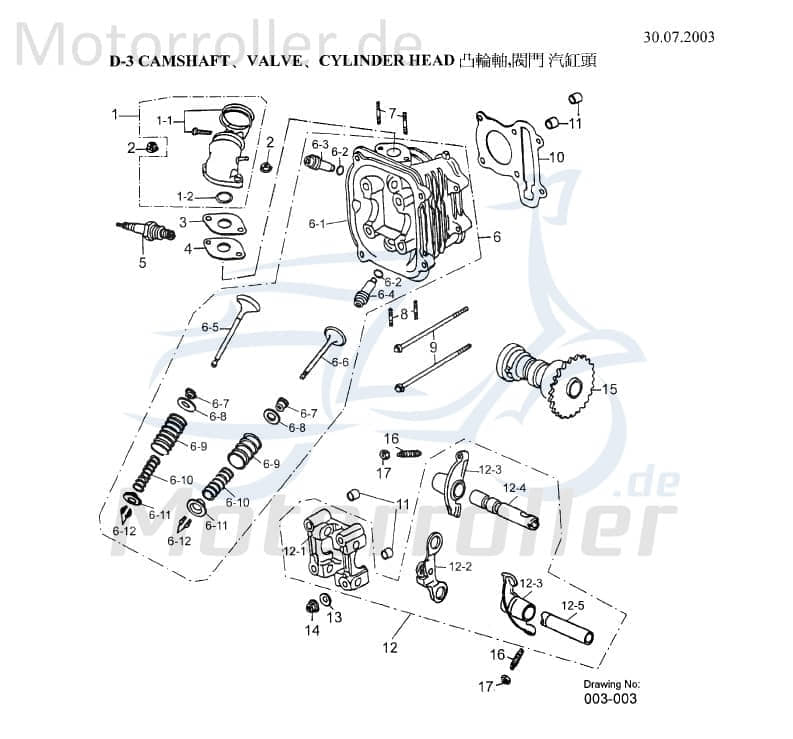 AEON Ventileinstellschraube COBRA 350 Quad ATV 350ccm 4Takt Motorroller.de Ventiljustierschraube Ventilstellschraube BISTRADA 3.5 UTV Ersatzteil