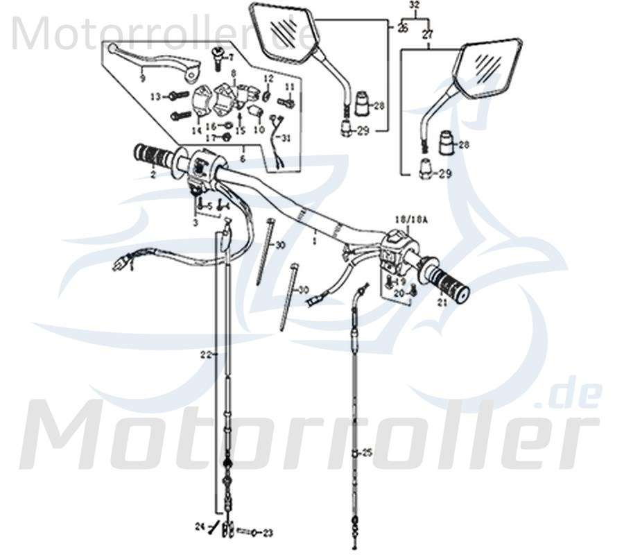 Kreidler DICE GS/SM 125i Pro Schaltereinheit links Schaltergehäuse Kombischalter 781140 Motorroller.de Lenkerarmatur Kombi-Schalter Enduro Supermoto