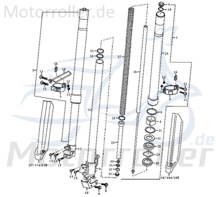 Kreidler DICE GS/SM 125i Schutz für die Vorderradgabel rechts 125i 781032 Abdeckung Verkleidung Stoßdämpfer Gabelbein
