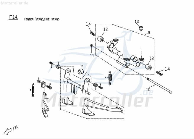 PGO Sechskantschraube M10x180mm T-Rex 50 Halter 50ccm 2Takt Motorroller.de Befestigung Halterung Flachkopfschraube Sechskant-Schraube Bundschraube