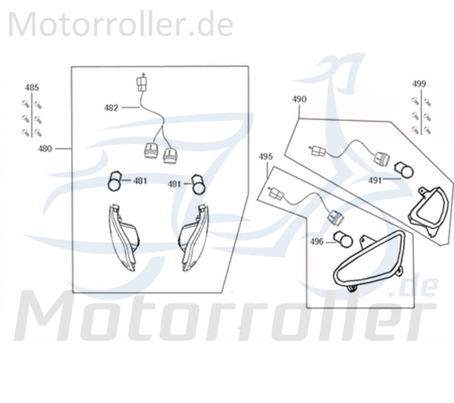 Kreidler Flory 50 Classic Kabelbaum 50ccm 4Takt 740031 Motorroller.de Kabelsatz Stromverteiler Strom-Verteiler Kabel-Set Kabelbündel Kabel-Baum Moped