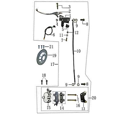 Bremsbeläge Satz mit Widerlager vorn,Set vorn Bremsanlage 703070
