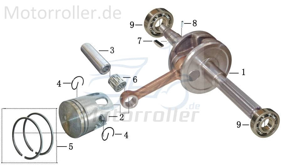 AGM Fighter 50 One Kolbensicherung 50ccm 2Takt YYGY0500-0804 Motorroller.de 11.5x1mm Sicherungsring Sicherungsfeder Kolbenbolzen Kolbensicherungsring