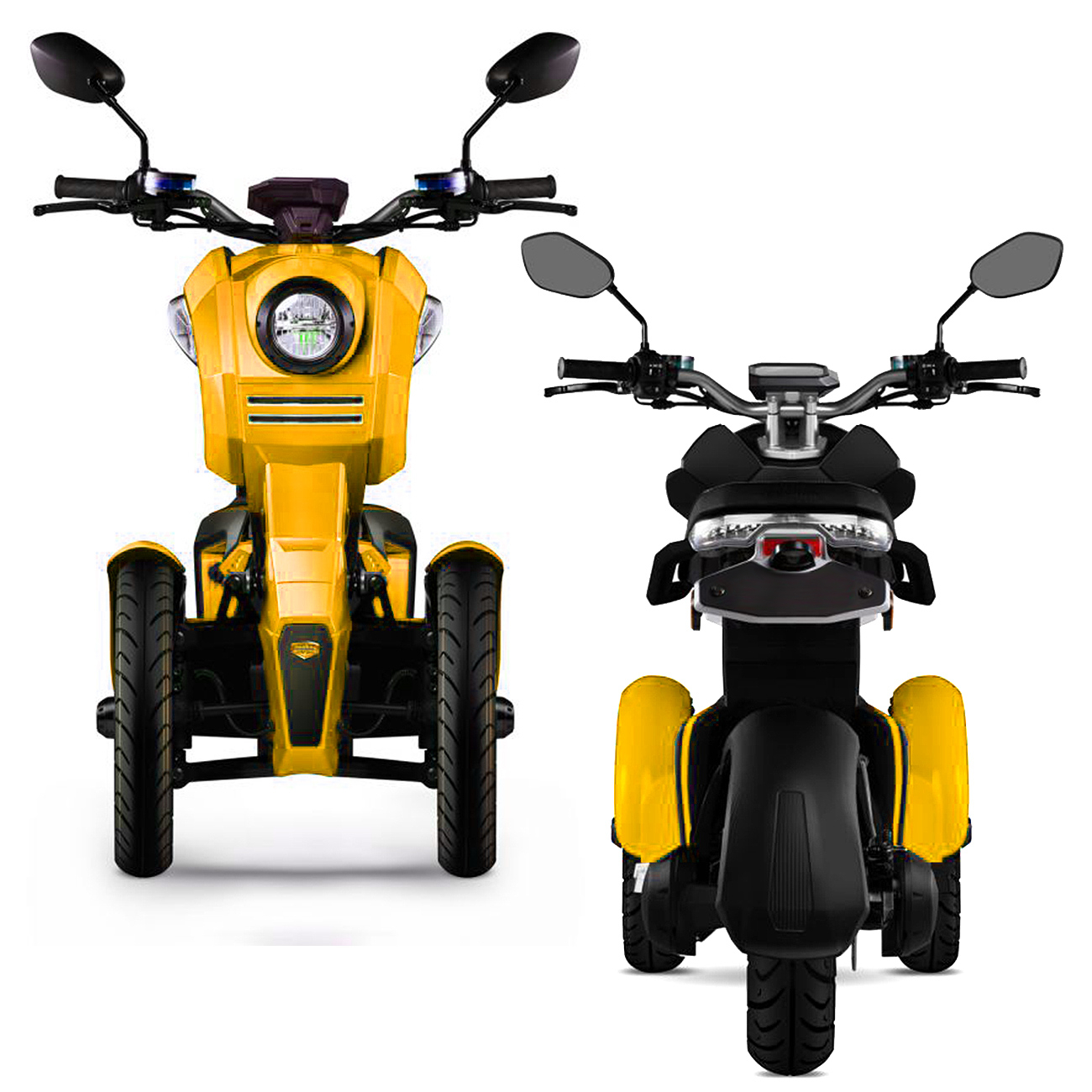 Dreirad Scoody E3 Trike IT-Z 45 km/h schwarz 1490 Watt Elektroroller E-Scooter E-Roller E-Dreirad E-Trike Dreiradroller Mokick