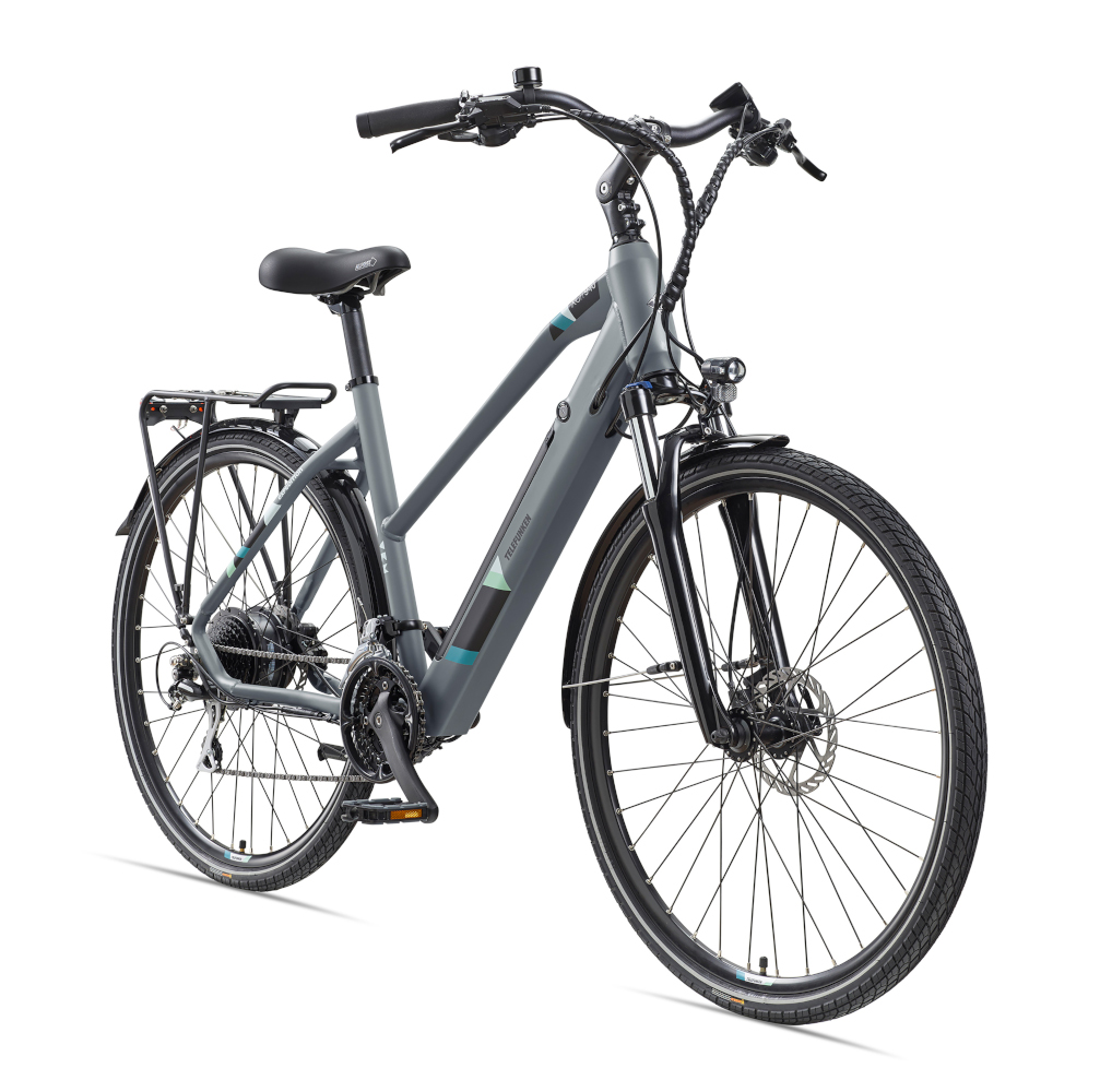 E-Bike Telefunken XC940 Expedition Elektrofahrrad Trekking-Pedelec granit 28" RH 50cm E-Fahrrad Trekkingrad Damenrad