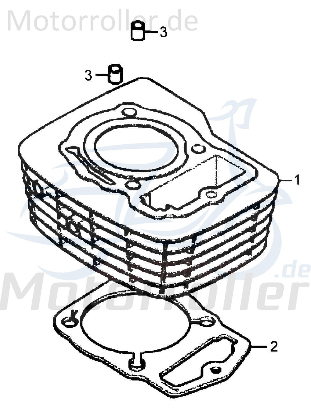 Daelim VS 125 Dichtung Zylinderfuß 125ccm 4Takt 12191-BA1-RB00 Motorroller.de Fußdichtung Zylinderdichtung ZylinderFußdichtung unten 152QMI Scooter