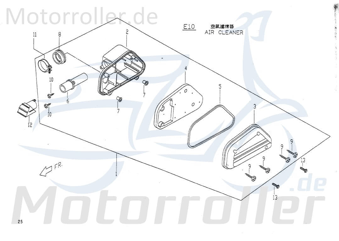 Luftfilterkasten Komplett Luftfiltermatte P12620000001