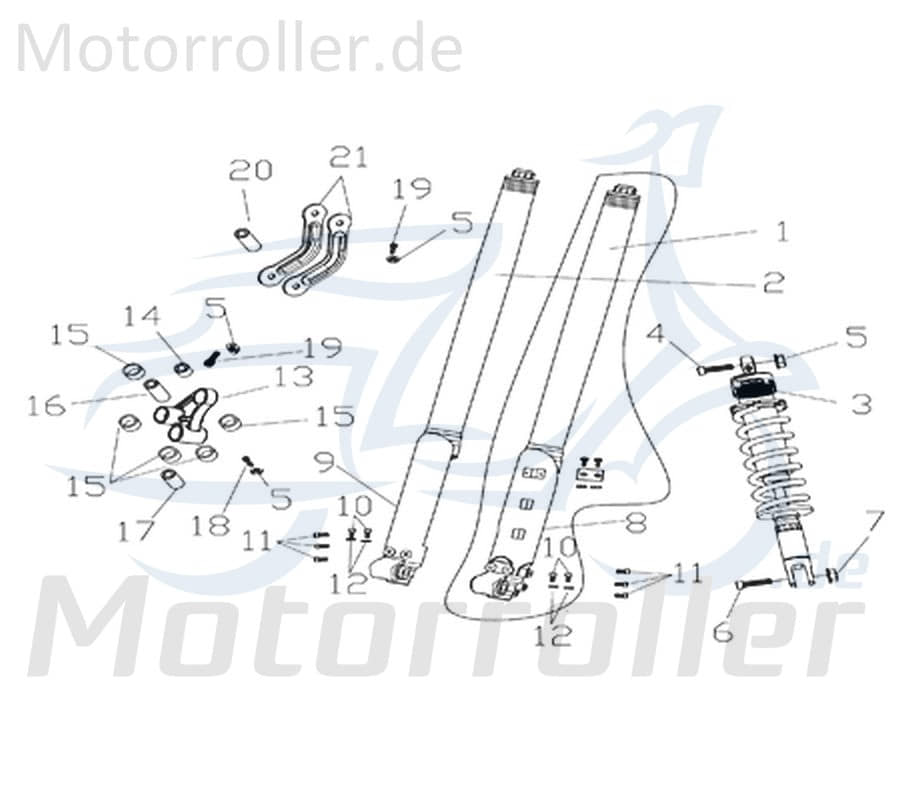 CPI Supermoto 125 DD Buchse 125ccm 4Takt Y9B-48123-00-00 Motorroller.de Länge=62mm Hülse Distanzhülse Lagerbuchse Distanz-Hülse Distanzbuchse Motorrad