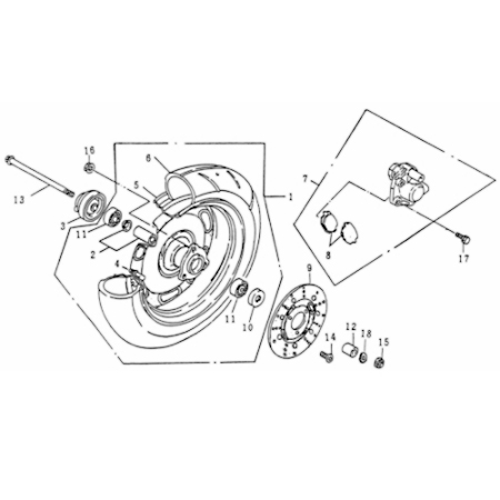 Rex Rexy 125 Bremsbeläge Roller 125ccm 4Takt 45815-GAT-00 Motorroller.de Bremsbelag Bremsklötze Bremsbacken Bremsschuhe Bremsbelagsatz Bremssteine