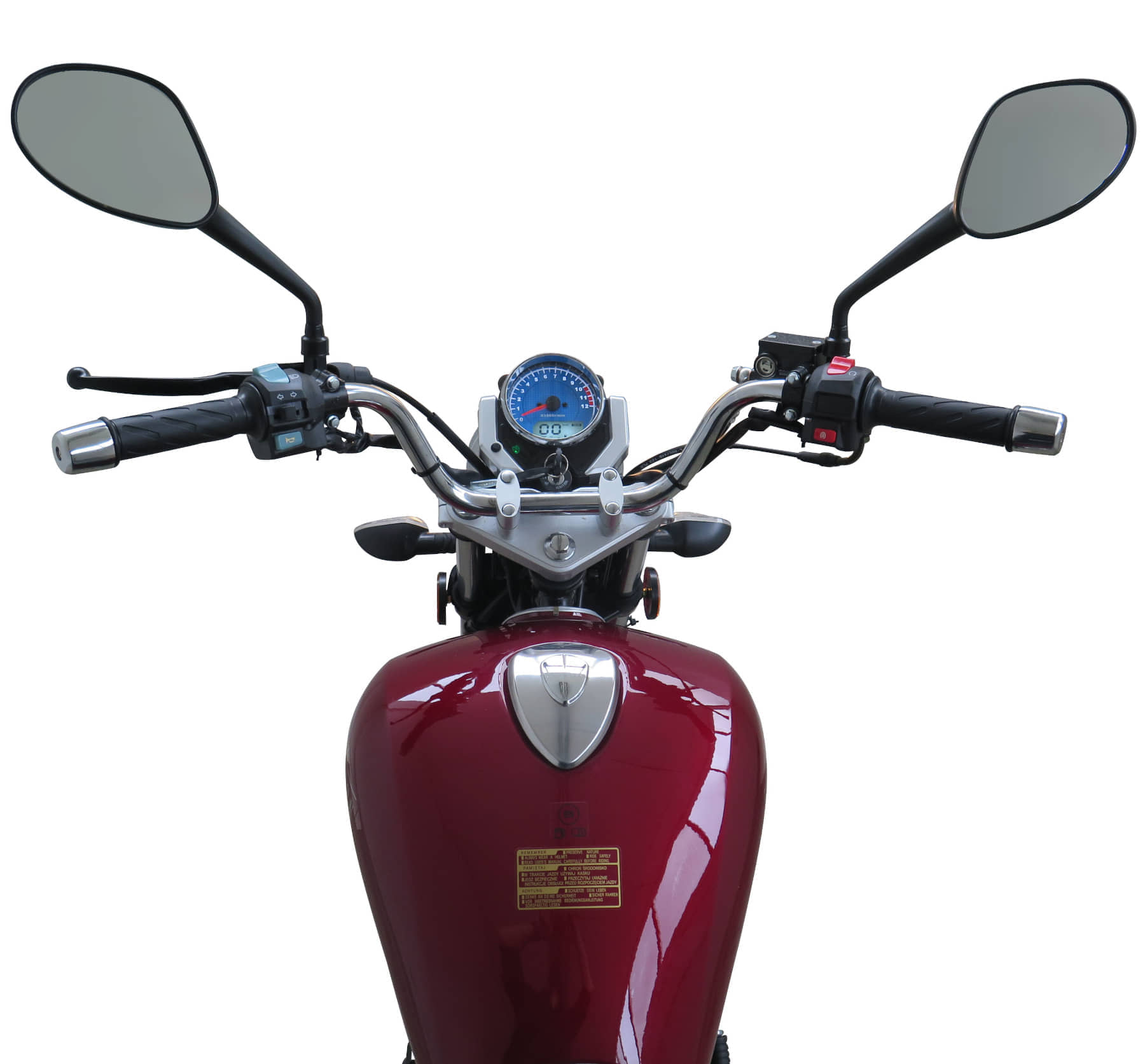 Motorrad Fighter 125 C-S rot 90 km/h Euro 5+ Schaltmoped Chopper 125ccm 4 Takt Leichtkraftrad Krad Kraftrad