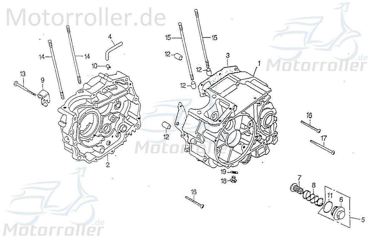 SMC Chopper 125 Dichtung Kurbelgehäuse 125ccm 4Takt 15251-CHP-00 Motorroller.de Abdichtung Dichtung-Kurbelgehäuse 125ccm-4Takt Scooter Ersatzteil