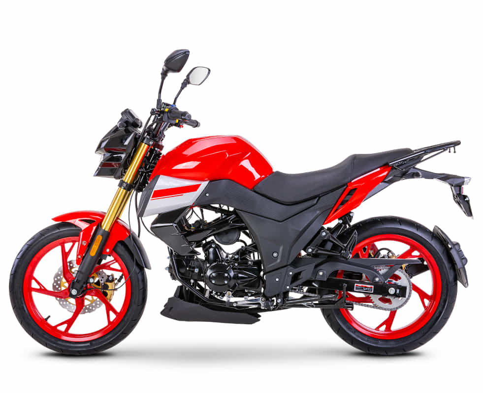 Motorrad Fighter 50 DV-RS rot 45 km/h Euro 5 Schaltmoped Mokick