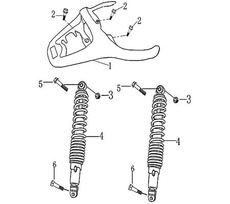 Kreidler Hiker 2.0 125 DD Stoßdämpfer hinten 703027 Motorroller.de Federbein Federung Hinterrad Hiker 50 Elektroroller