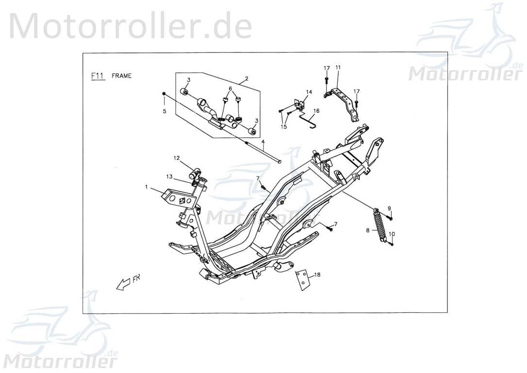 AGM GMX 50 Schraube M6x12mm Roller 50ccm 4Takt GB-T6177-M62 Motorroller.de Bundschraube Maschinenschraube Flanschschraube Flansch-Schraube Scooter
