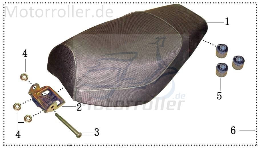 Gewindebolzen M6x63mm verzinkt AGM Schraube 50ccm 4Takt Motorroller.de Gewindestange Gewinde-Stange Stehbolzen Stiftschraube Gewindestab Schraubbolzen