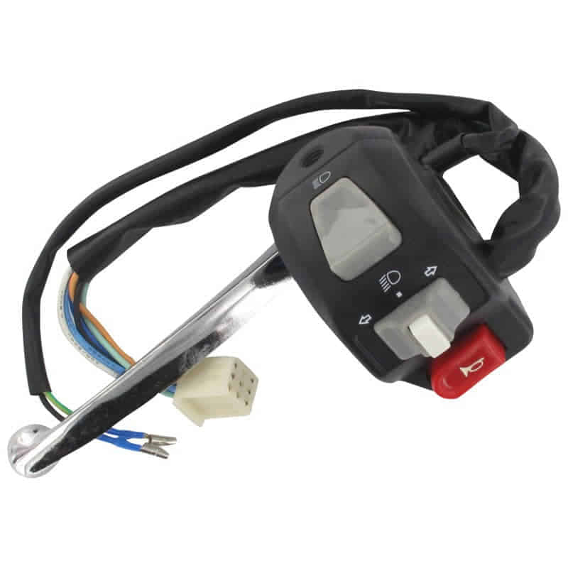 Lenkerarmatur links Trommelbremse Mit Bremshebel 1 Stecker 8 Pins und 2 Einzelne Spiegelloch M8 komplett 1050307-2