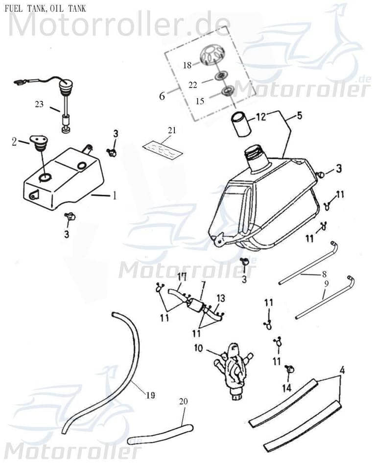 Adly Schlauch 4.8x8x121mm 4Takt Gummischlauch ATV 50ccm 2Takt Motorroller.de Leitung Zuleitung Plastikschlauch Ableitung 50ccm-2Takt Quad ATV100 UTV