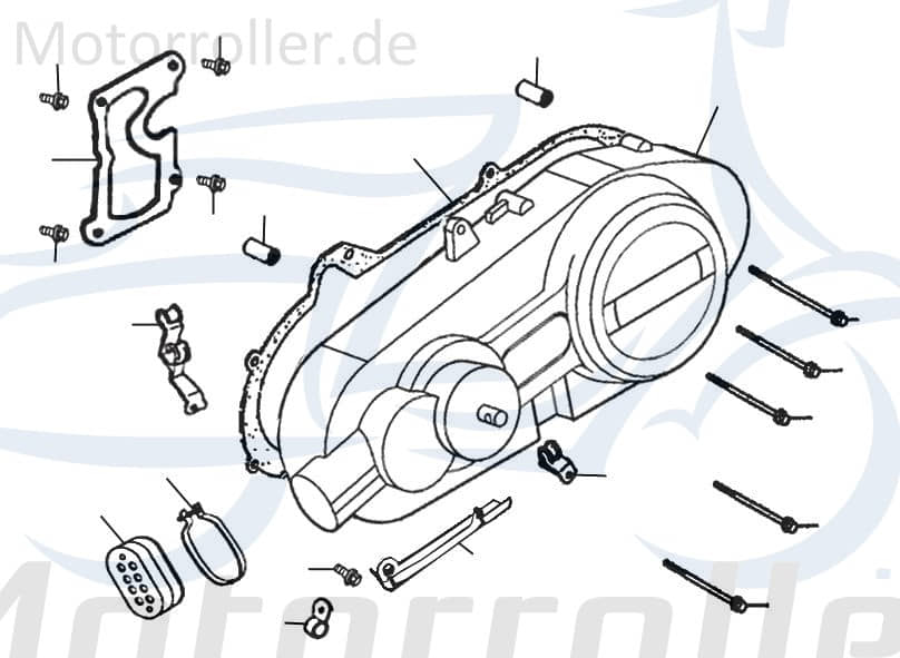 Rex Rexy 125 Halteschelle Halterung 125ccm 4Takt 61693-GAT-00 Motorroller.de Befestigung RS 125 QM125T 10D Mokick Ersatzteil Service Inpektion