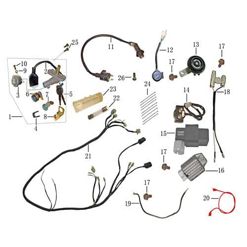 Massekabel Minus schwarz Rex RS450 Minuskabel Scooter 702703 Motorroller.de Erdungskabel Minus-Kabel Batterie-Kabel Monaco 50 Moped Ersatzteil