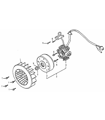 Rex Rexy 125 Gebläserad unten 125ccm 4Takt 12611-GAT-00 Motorroller.de Lüfterrad Flügelrad Luftrad Lüfter-Rad Luft-Rad Ventilatorrad Belüftungsrad