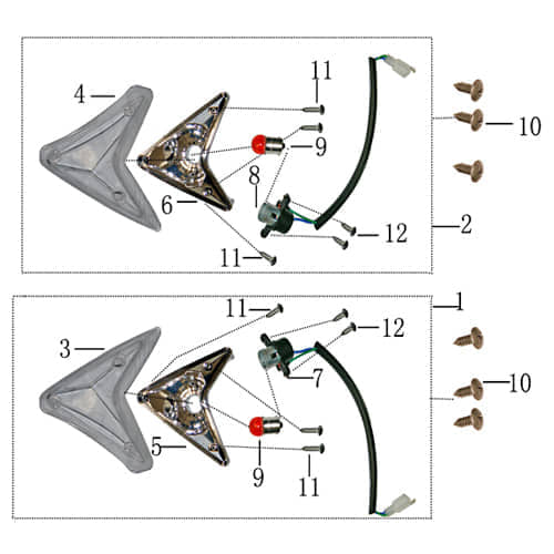 Blinkerglas links vorn Rex Monaco 50 Blinker-Glas 50ccm 4Takt Motorroller.de Blinker-Abdeckung Blinkerabdeckung Blinkerkappe Blinker-Kappe Winker-Glas