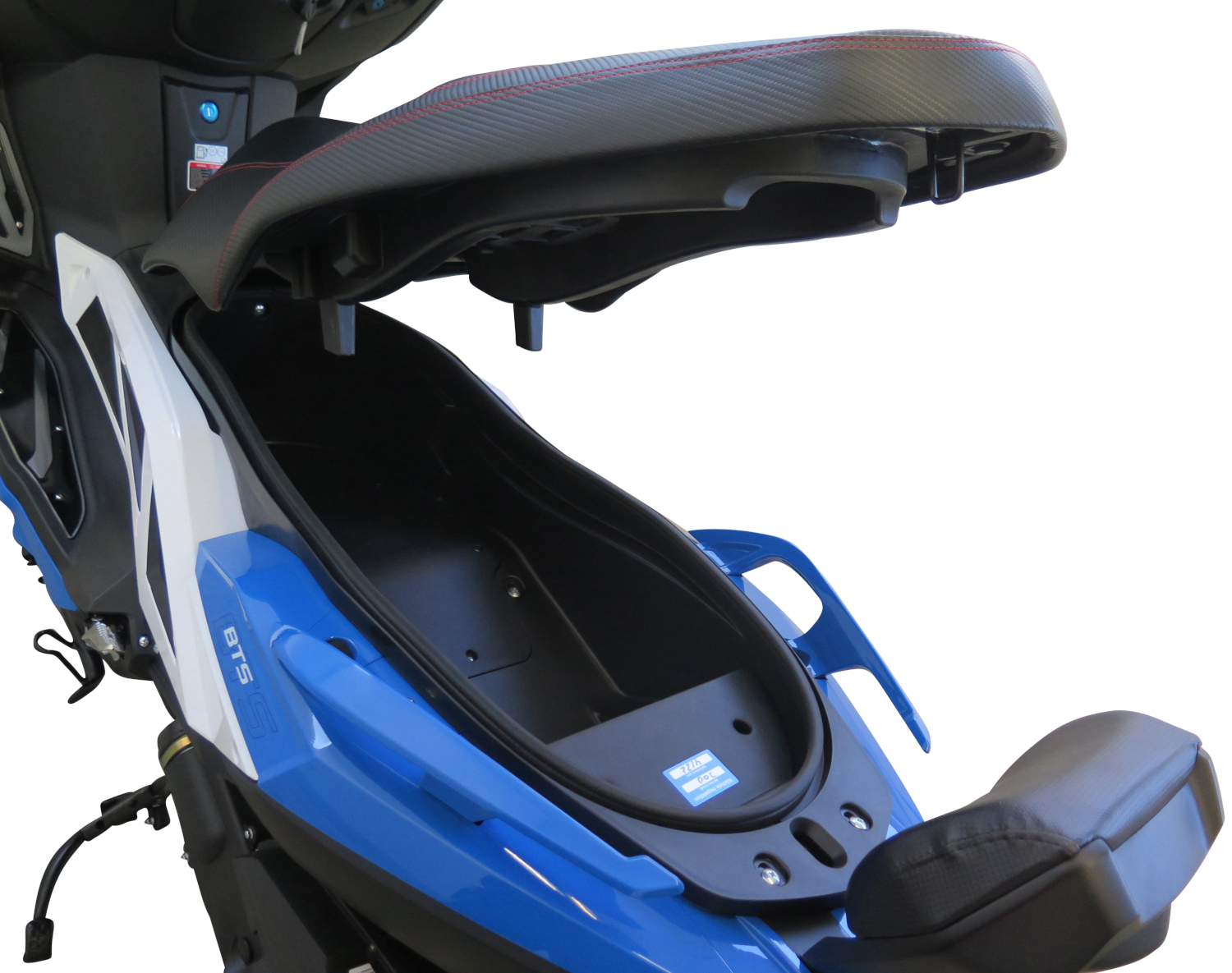 Motorroller Firejet 125 BMAX weiß-blau Euro 5 mit Topcase Scooter Roller 125 ccm 4 Takt