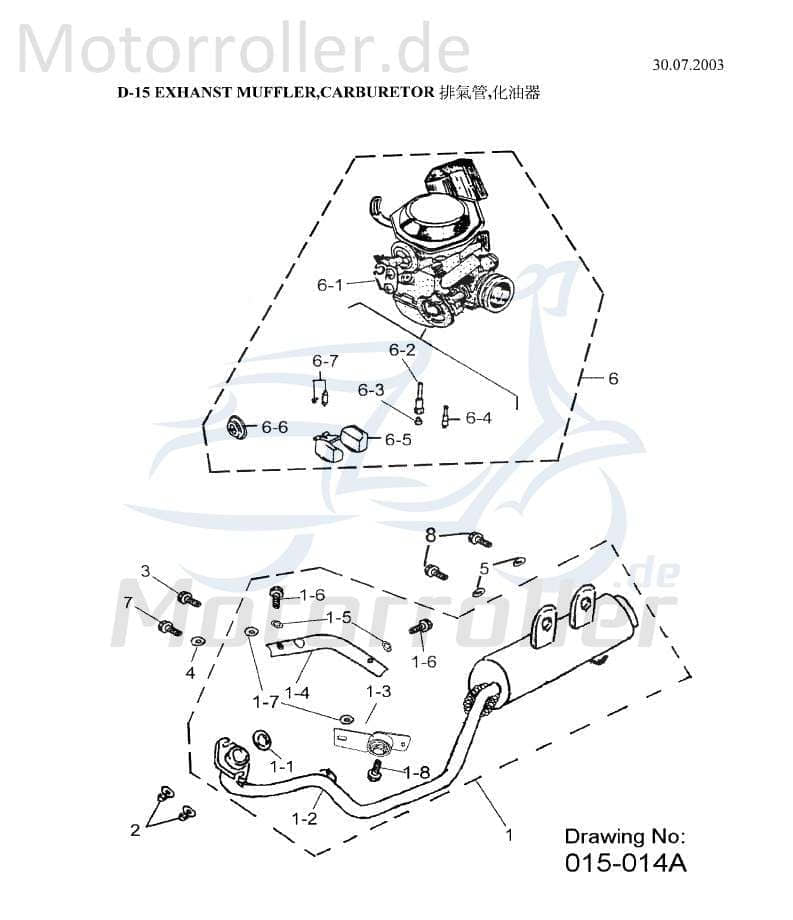 Aeon Overland 180 Vergaserdüse M5 180ccm 4Takt 16108-186-000 Motorroller.de Haptdüse # 132 PD 24J Hauptdüse Nadeldüse Dosierdüse Einstelldüse Quad ATV