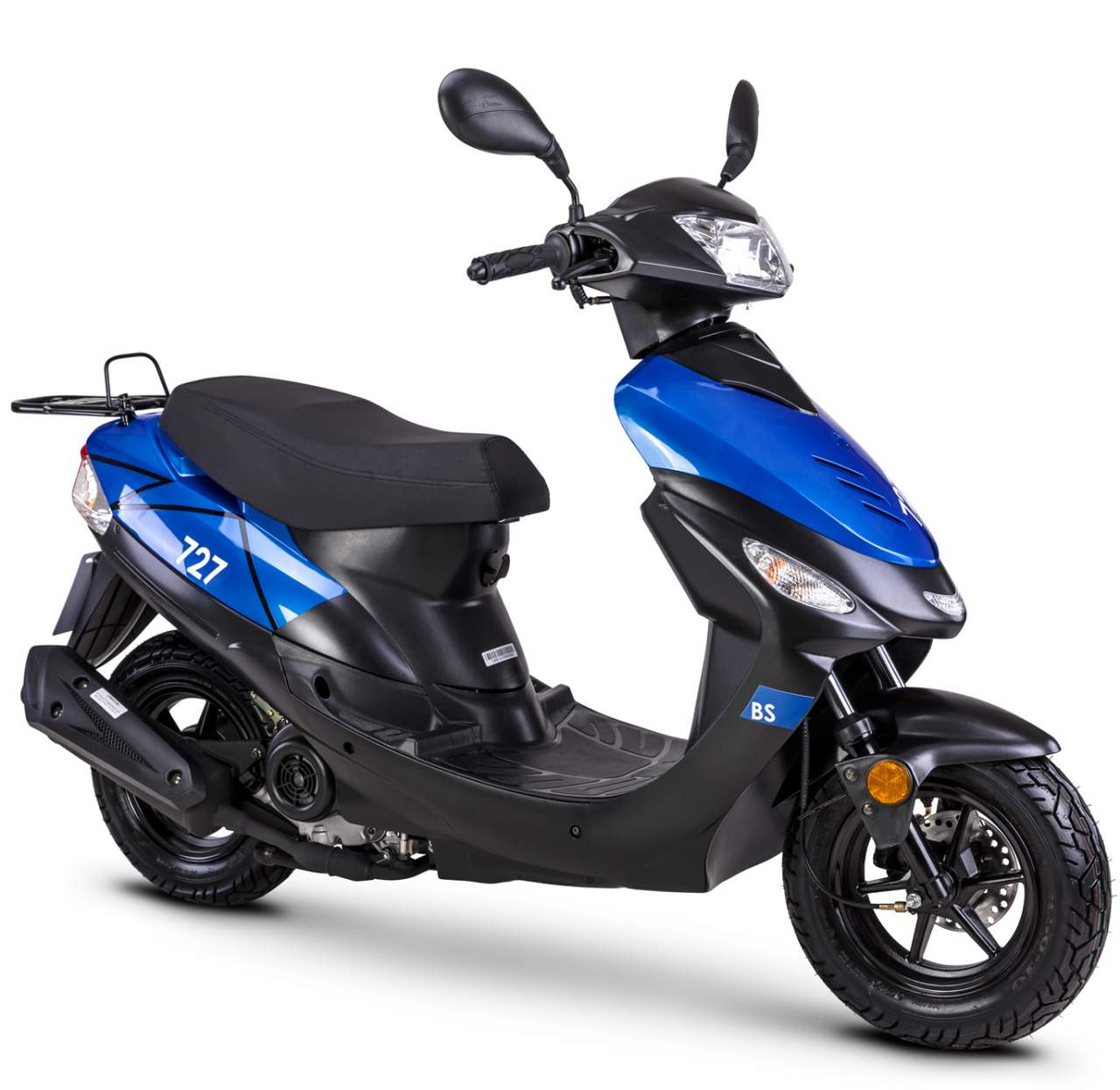 Motorroller GMX 460 Sport R 727 BS 45 km/h 12 Zoll schwarz-blau Euro 5 Mokick Roller Scooter