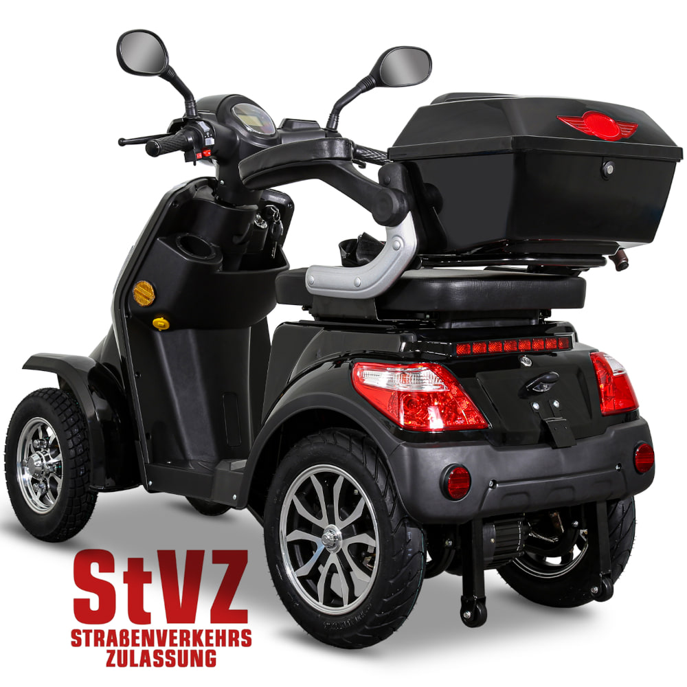 E-Quad Scoody E4 Shopper V2 25 km/h schwarz 1000 Watt Elektroroller Seniorenroller E-Scooter