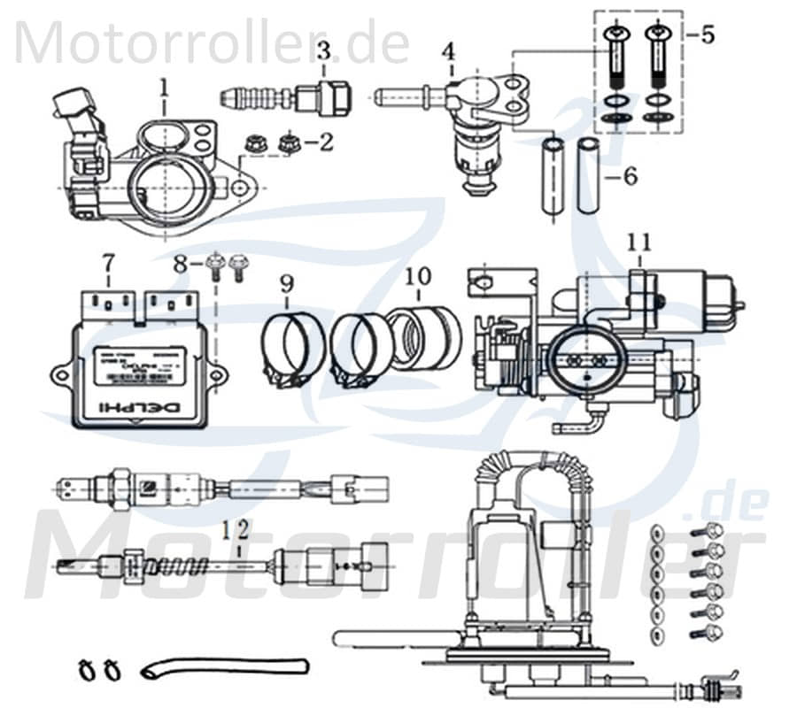 Flanschmutter M6 Bundmutter Sechskant-Mutter Scooter 781071 Motorroller.de Sechskantmutter Flansch-Mutter Maschinenmutter Maschinen-Mutter Bund-Mutter